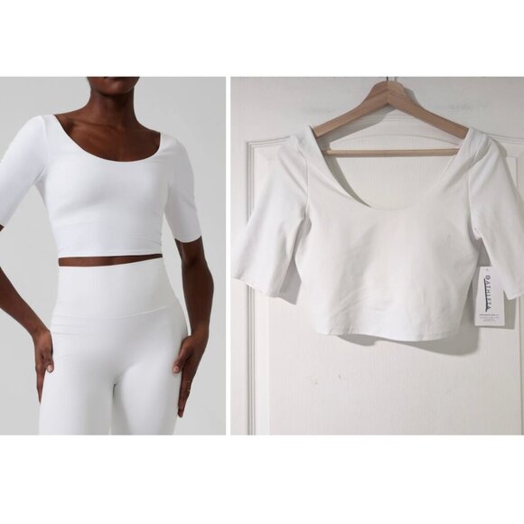 Athleta | Exhilarate Crop Tee In White (A-C cup) - Picture 1 of 12